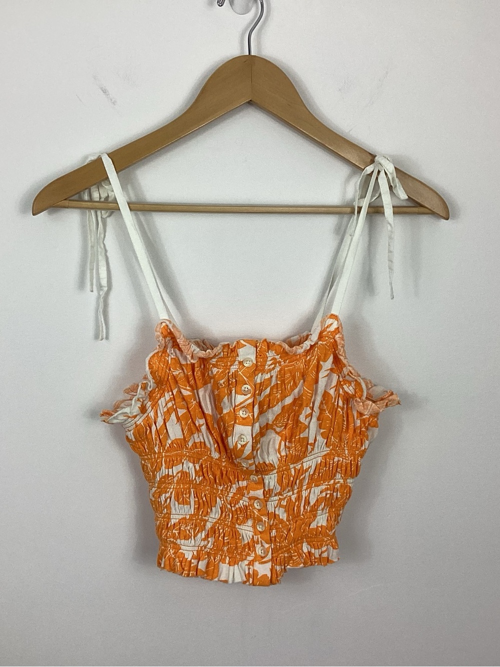 Urban Outfitters Button Down Smocked Tank Top Size Medium